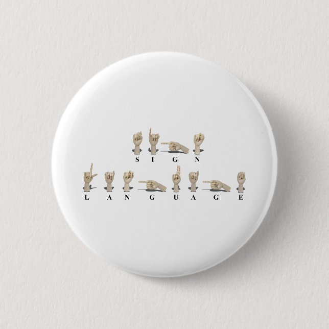 SignLanguageAmeslan062511 Pinback Button (Front)