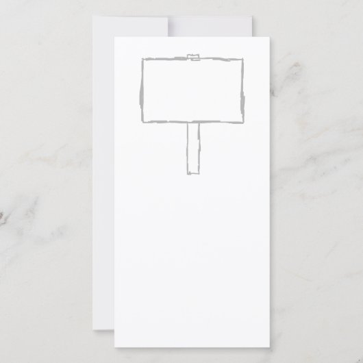 Signpost Notice. Gray and white. (Front)