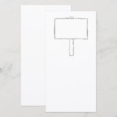 Signpost Notice. Gray and white. (Front/Back)