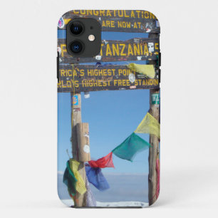 Signpost  on the  Summit of Kilimanjaro kenya iPhone 11 Case