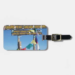 Signpost  on the  Summit of Kilimanjaro kenya Luggage Tag
