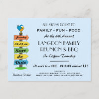 Signpost Save the Date Reunion, Party or Event