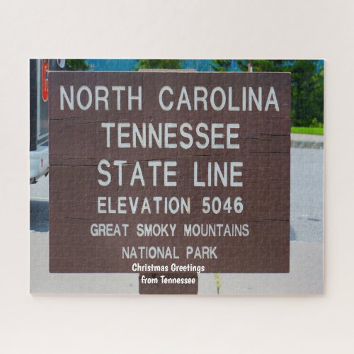 Signpost State Line Tennessee Jigsaw Puzzle