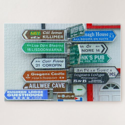 Signposts in Ireland Jigsaw Puzzle