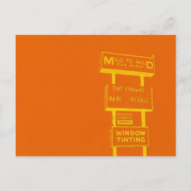 Signs Around Town Postcard (Front)