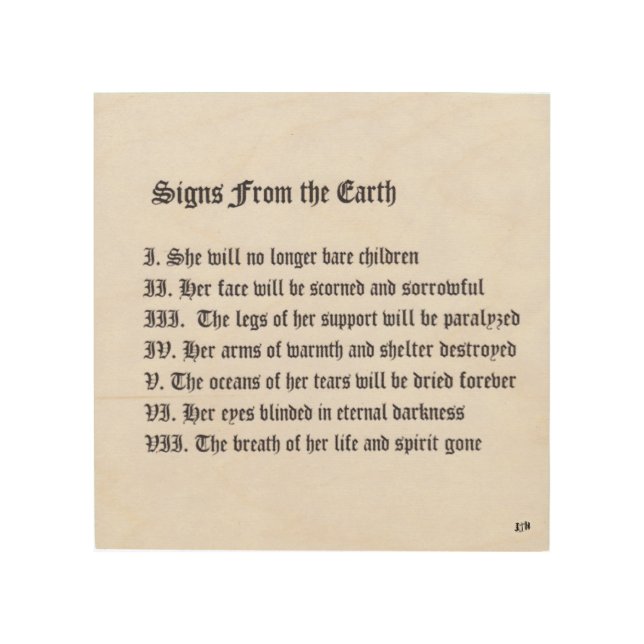 Signs From The Earth (Front)