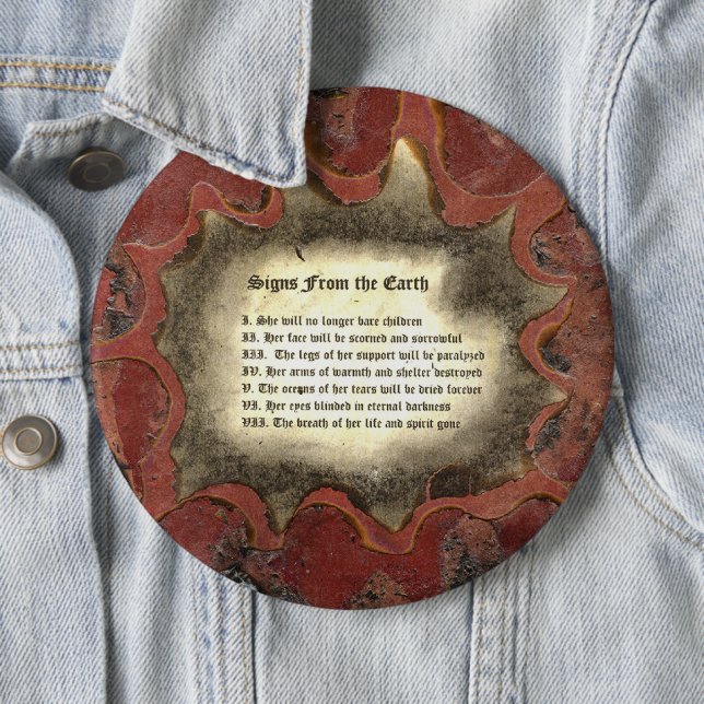 Signs From The Earth Button (In Situ)