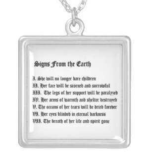 Signs From The Earth Silver Plated Necklace