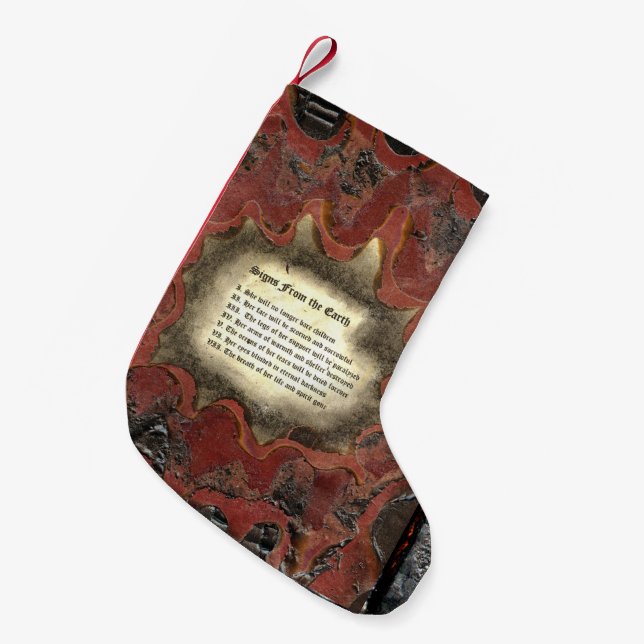 Signs From The Earth Small Christmas Stocking (Front (Hanging))