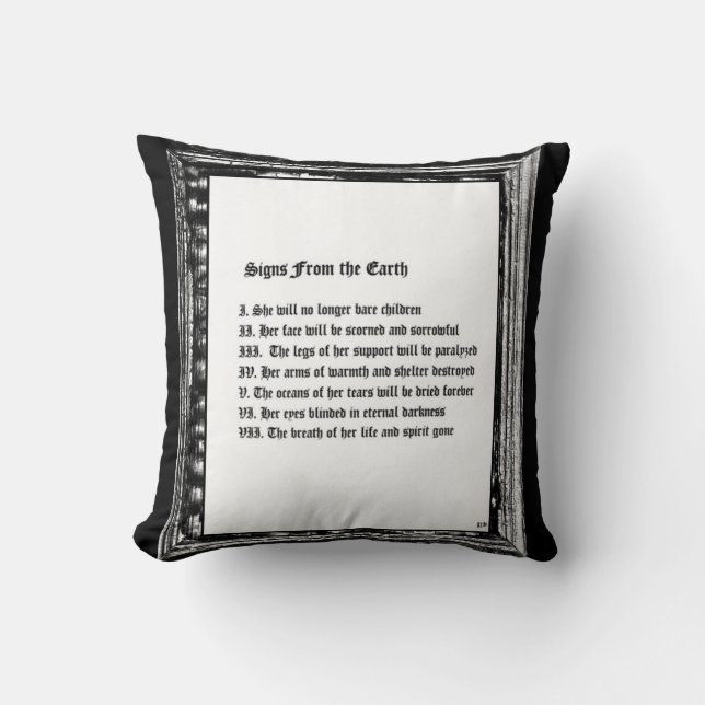 Signs From The Earth Throw Pillow (Front)