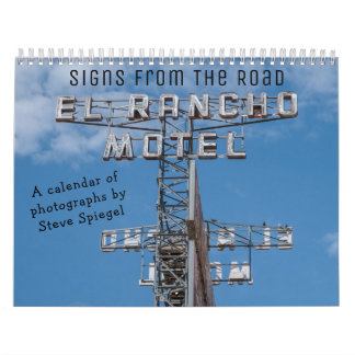 SIGNS FROM THE ROAD two Page MediumCalendar, White Calendar