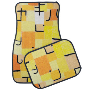 Signs in Yellow, Paul Klee Car Floor Mat