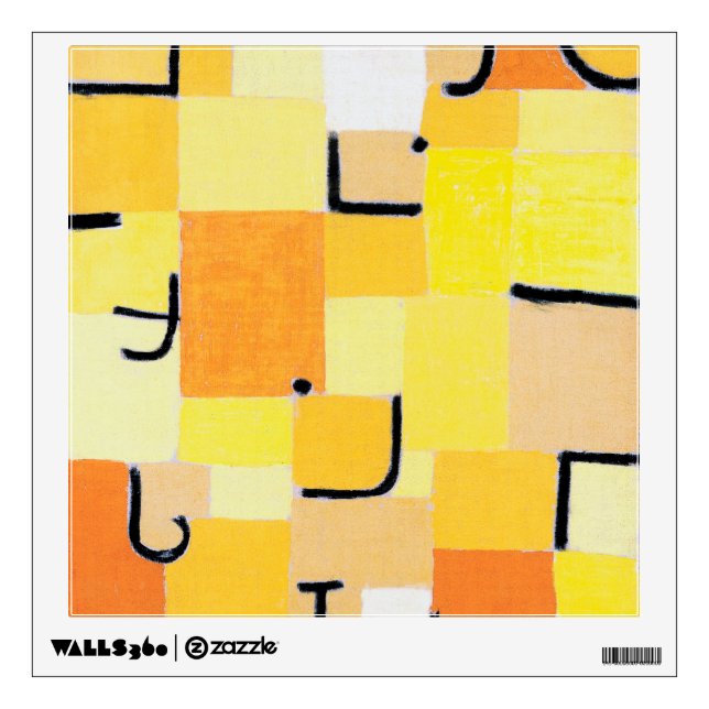 Signs in Yellow, Paul Klee Wall Decal (Front)