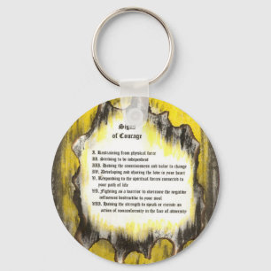 Signs of Courage Keychain