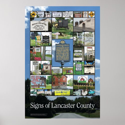 Signs of Lancaster County Poster