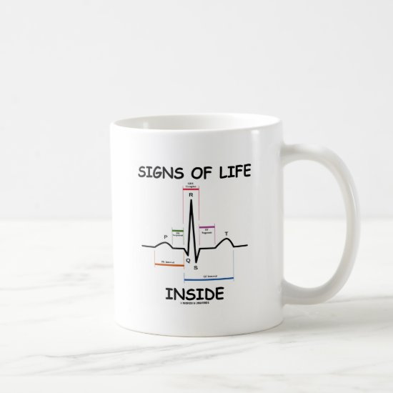Signs Of Life Inside (ECG/EKG Heartbeat) Coffee Mug