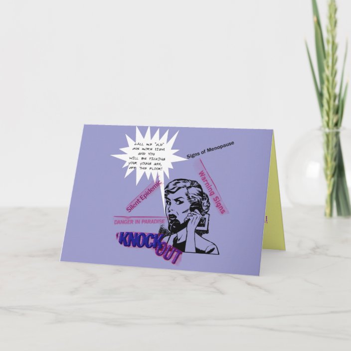 Signs Of Menopause Card | Zazzle.com