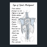 Signs of Spinal Misalignment Chiropractic<br><div class="desc">Signs of Spinal Misalignment: Posture imbalance,  Leaning to one side,  Difference in leg length,  Shoulder imbalance,  Muscle spasms,  Headaches,  Dizziness,  Insomnia,  Neck pain,  Uneven heel wear of your shoes,  Reduced range of motion, ,  Back pain,  Sciatic pain,  Knee or foot pain. For the chiropractic,  osteopathic,  physical therapy office.</div>