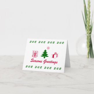 Signs of the Seasons Greetings Card