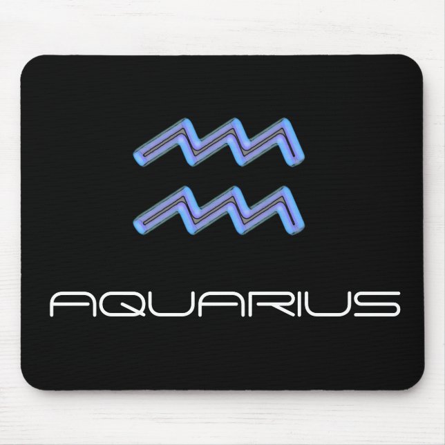 Signs of the Zodiac, Aquarius Mouse Mat (Front)