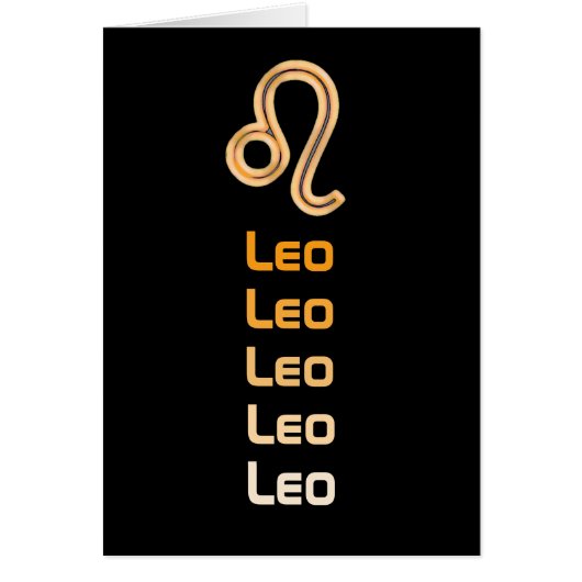 Signs of the Zodiac, Leo Cards (Front)