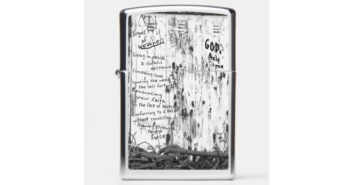 Signs Of Weakness Zippo Lighter Zazzle Com Signs Of Weakness Zippo Lighter Zazzle Com