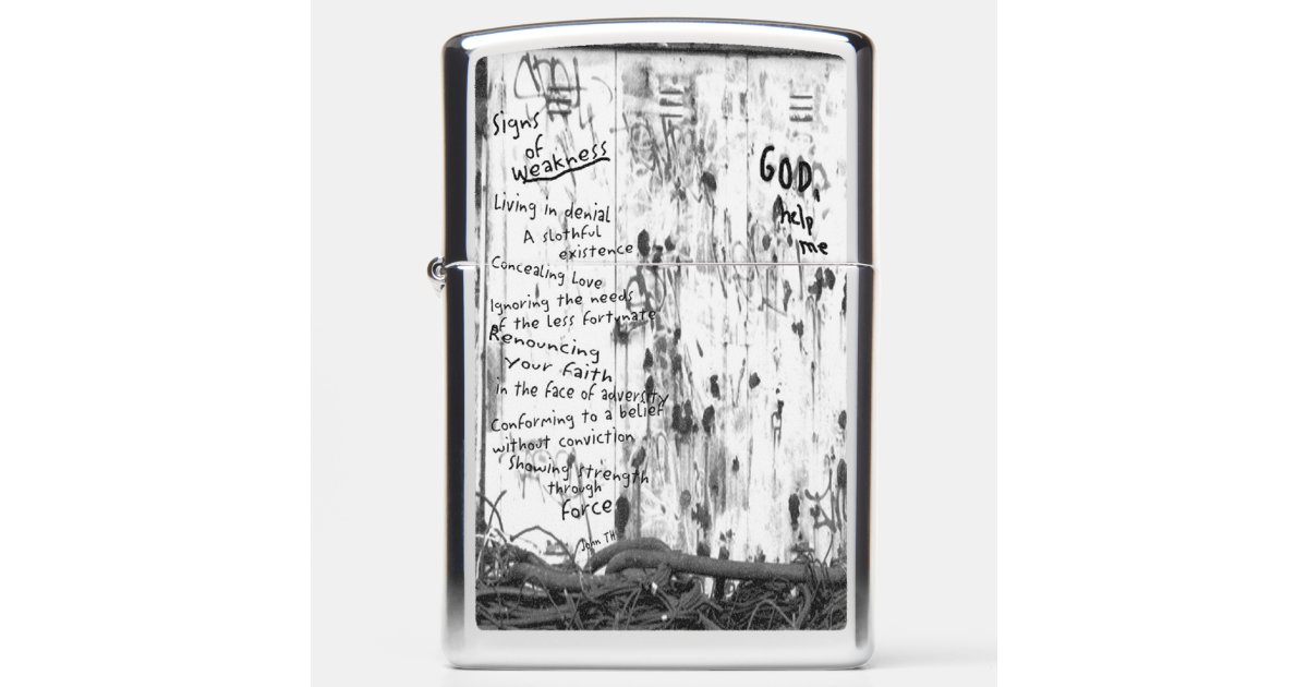 Signs Of Weakness Zippo Lighter Zazzle Com