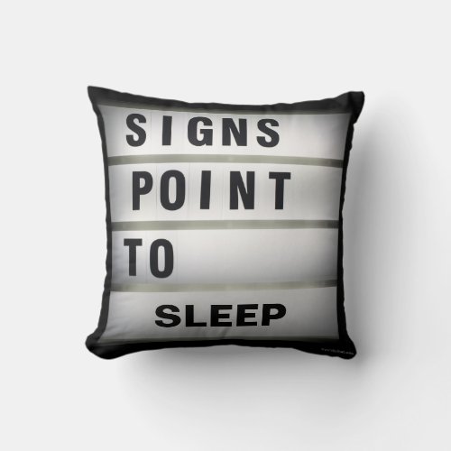 Signs Point to Custom Marquee Cool Design Throw Pillow