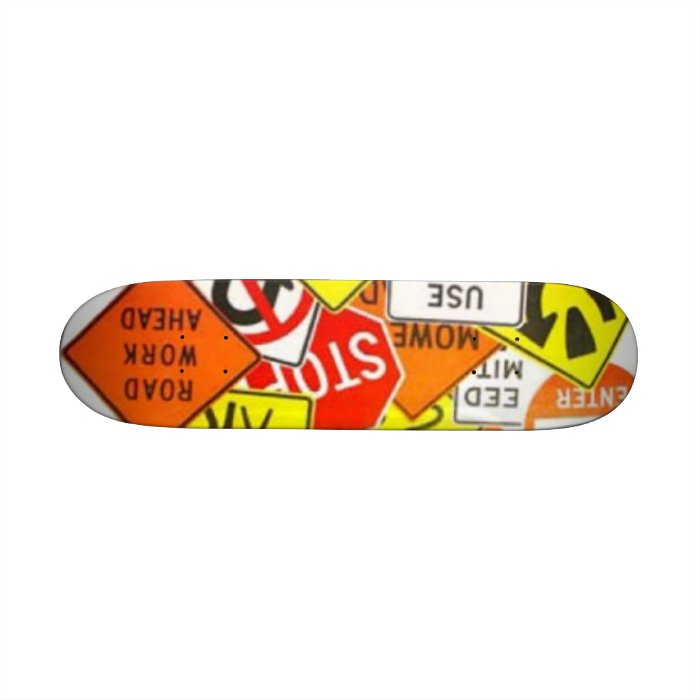 signs skate board decks