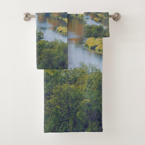 Sigulda Autumn in Picturesque Gauja River Valley   Bath Towel Set