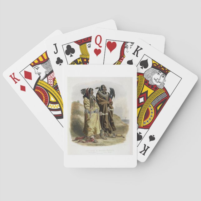 Sih-Chida and Mahchsi-Karehde, Mandan Indians, pla Poker Cards (Back)
