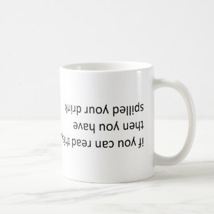 'sıɥʇ pɐǝɹ uɐɔ noʎ ɟı (if you can read this) coffee mug