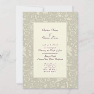 Siimple and Elegant Floral Wedding Invitations