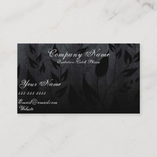 Customizable Siimple Black Business Card