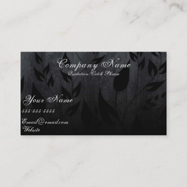 Siimple Black Business Card (Front)