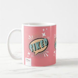 SIKED Comic Speech Bubble Meme Funny Red Coffee Mug