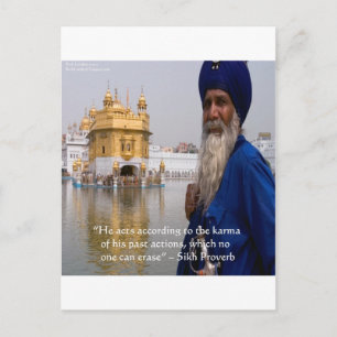 Sikh Actions/Karma Proverb Postcard