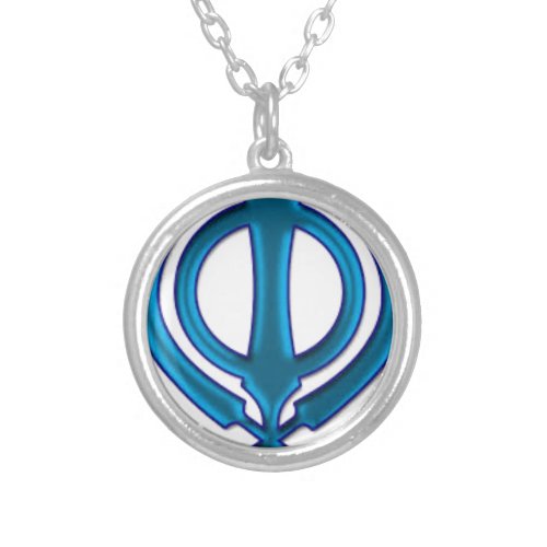 Sikh ArtSymbol Silver Plated Necklace