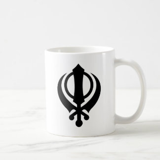 Sikh Khanda Black Coffee Mug