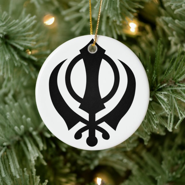 Sikh Khanda Ceramic Ornament (Tree)