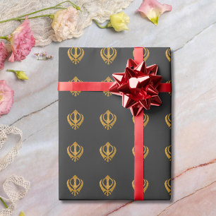 Sikh Khanda "Fearless & Free" Wrapping Paper