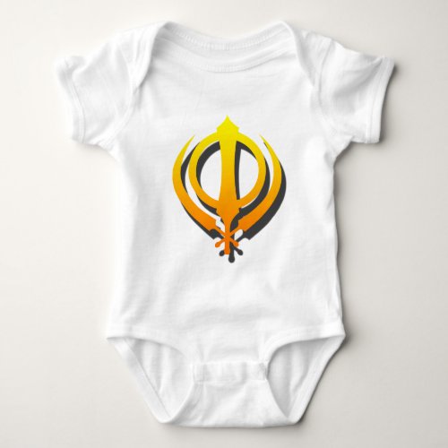 Sikh Khanda Khalsa Sikhism Punjabi Baby Bodysuit