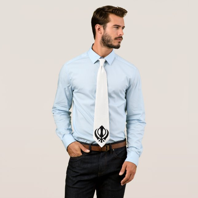 Sikh Khanda Neck Tie (In Situ)