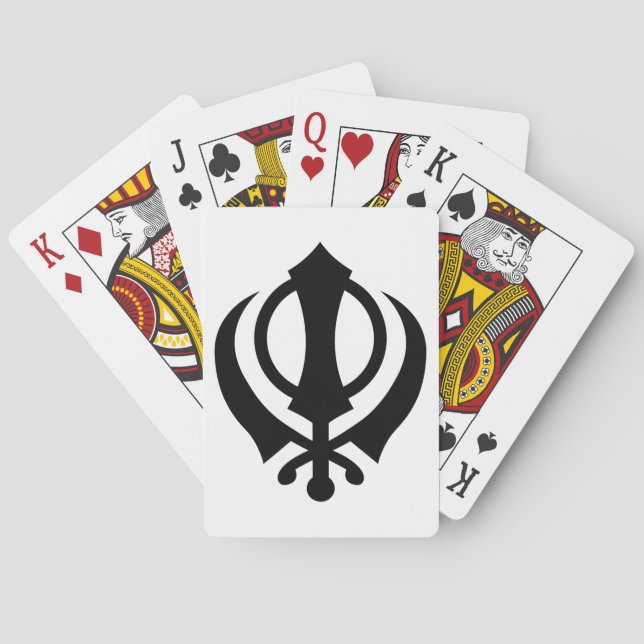 Sikh Khanda Poker Cards (Back)