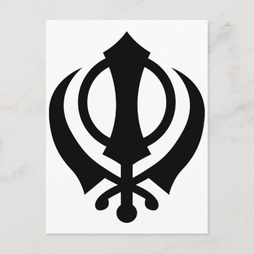 Sikh Khanda Postcard