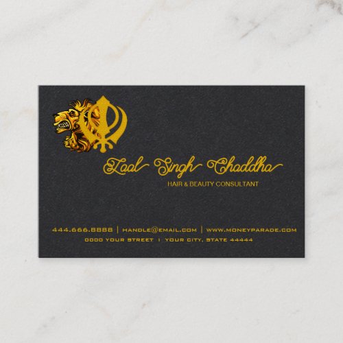 Sikh Khanda Punjabi Khalsa Sikh Symbol  Business Card