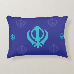 Sikh Khanda Symbol Decorative Pillow