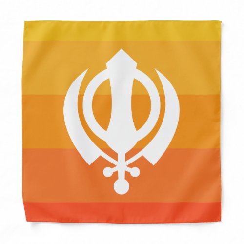 Sikh Khanda Symbol Head Scarf Bandana
