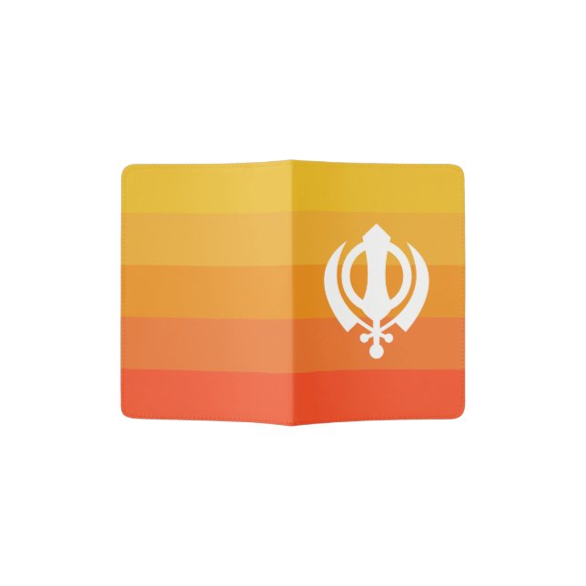Sikh Khanda Symbol Passport Holder (Opened)