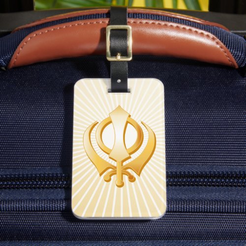 Sikh Symbol Luggage Tag